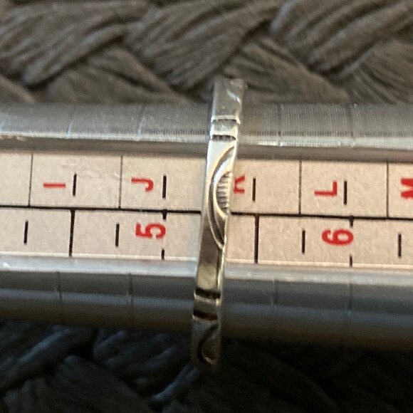 Sterling Silver 925 Pearl Infinity Ring Artisan Gray Green Pearl Sz 6 - Picture 10 of 10